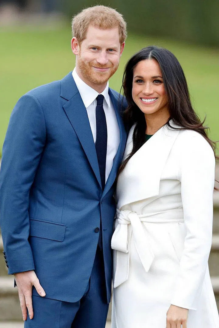 Prince Harry and Meghan Markle announce their engagement at The Sunken Gardens, Kensington Palace in London, England.