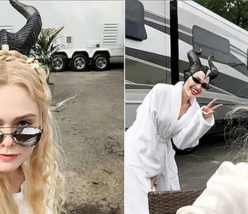 Elle Fanning Angelina Jolie Maleficient II
