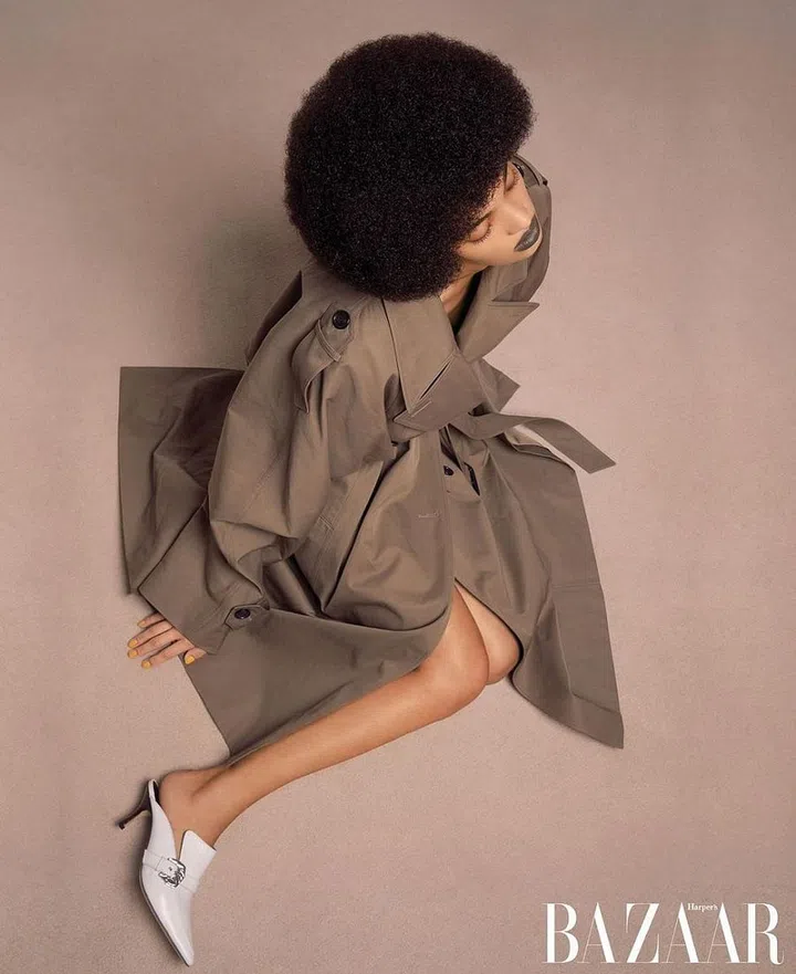 Ellen Rosa wears Céline coat and Dorateymur mules; Dior Rouge Dior Lipstick in Distinct Matte ($37). Photo: Alexandra Von Fuerst