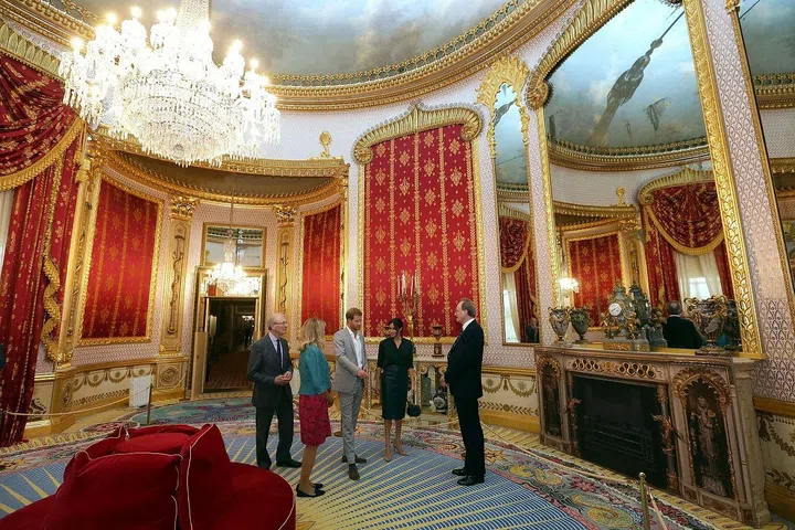 The couple were given a tour of the grand Pavilion.