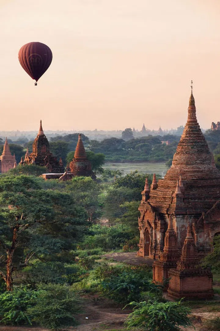 This ancient city in central Myanmar is made up of thousands (yes, thousands) of Buddhist temples and pagodas. One of the prettiest views is from above—we recommend going for a hot air balloon ride at sunrise. 