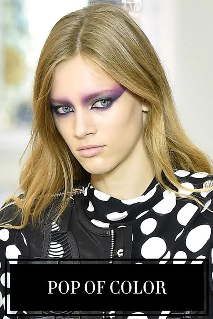 There was a moment near the end of New York Fashion Week when we feared that no-makeup makeup was infecting yet another season. But by the last show in Paris, it was clear that color—purple, blue, yellow, and more—had made a triumphant return to backstage beauty. While there were plenty of shows that stripped models of all makeup, there were so many others, like Louis Vuitton (at left) that made color the focal point of the entire look. Whether it was as subtle as a pink pigment swept around the eye, or as dramatic as a stripe of yellow paint dashed across the cheekbones, colors of all shades were back for spring 2017.