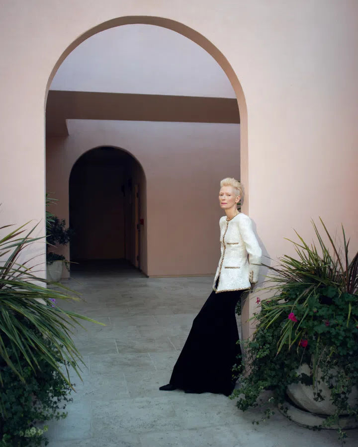 Golden Globes 2025 Chanel Tilda Swinton