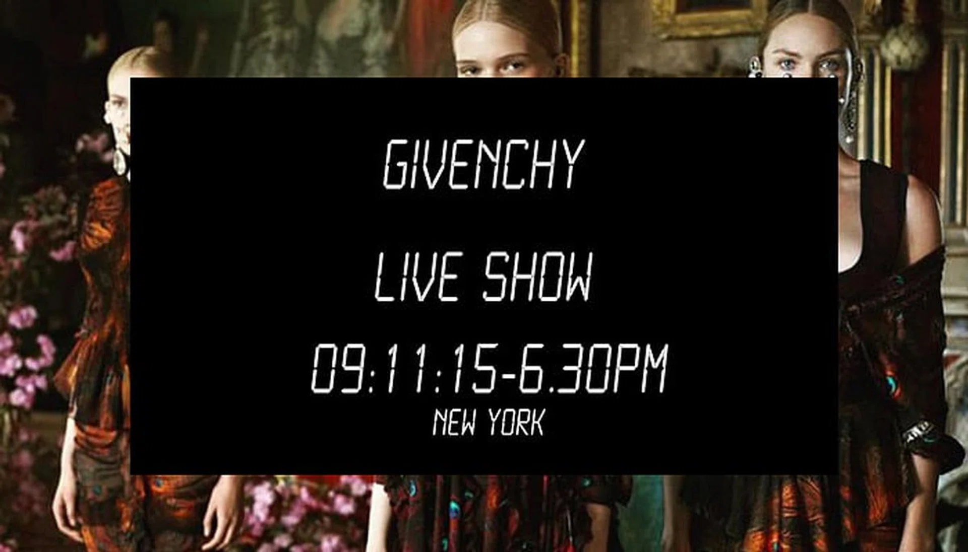 givenchy, ss16, livestream