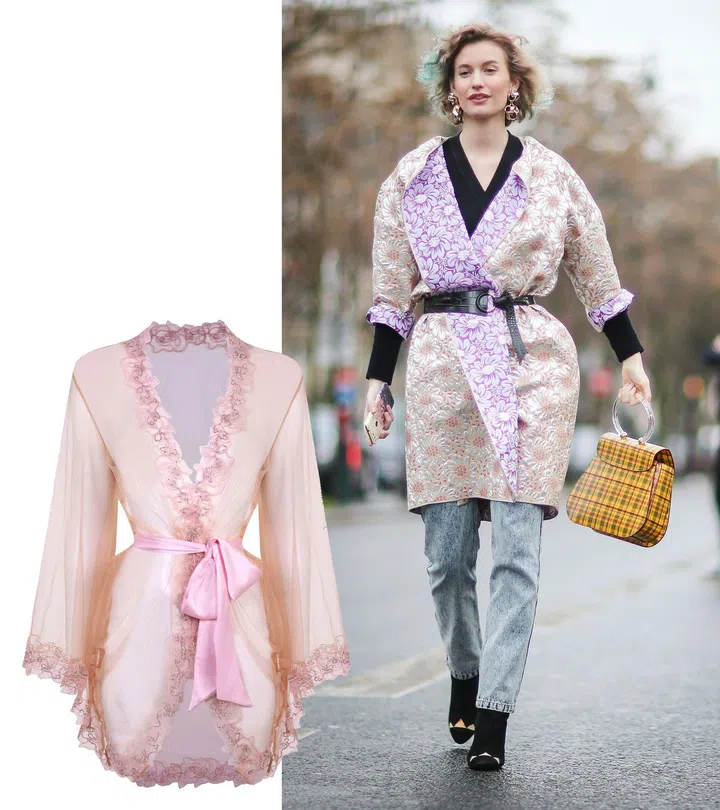 Still holding onto your trusty puffer? As the weather turns warmer, now is the time to reach for its spring alternative.

A kimono is packed with the allure of soft, lightweight fabric, bold prints and beautiful Japanese history.

When cocooning yourself in this louche piece, consider proportions. Pair with cropped, straight-leg jeans, block heels and sculptural jewellery for a look that’s punchy yet pretty.