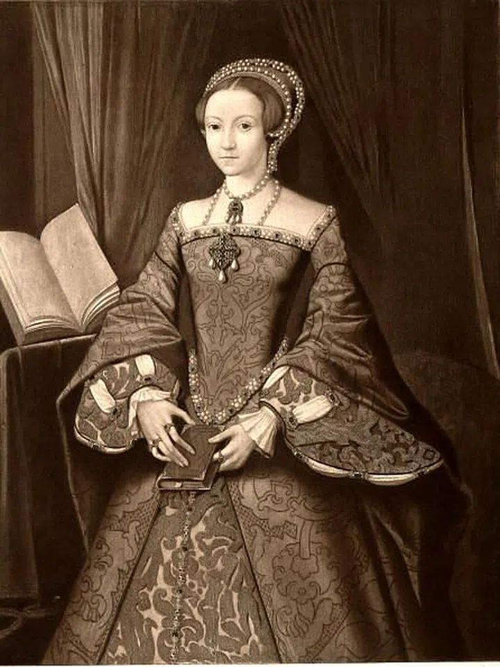 ...Fearful that the King would behead them, the servants dressed a neighborhood boy as young Elizabeth herself. People say the boy grew up continuing the charade, and that Queen Elizabeth’s wardrobe and pledge to virginity during her reign were all tools to hide her true identity as a farm boy. Photo: Getty
