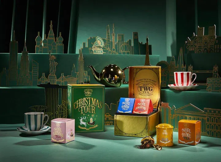 Christmas Tour Tea Set, $80, TWG Tea 