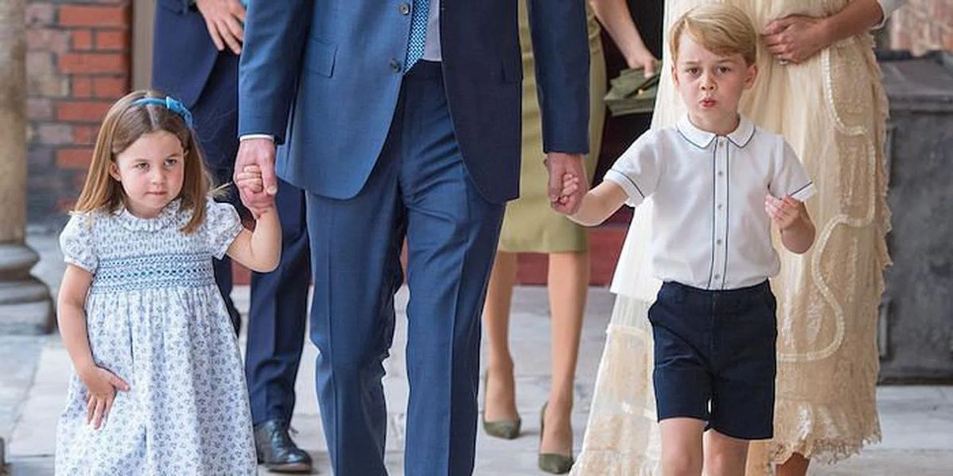 Prince George and Princess Charlotte Attend Prince Louis' Christening