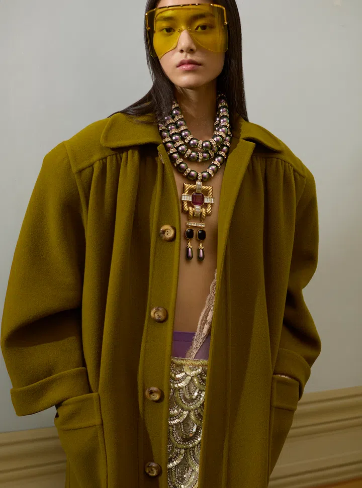 autumn/winter 2026 collection | valentino | creative director valentino | agatha pospieszynska | olive-green coat