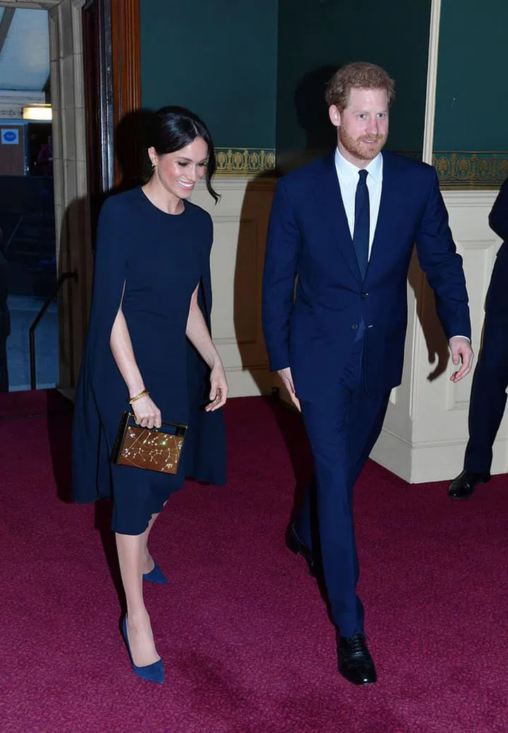 Meghan Markle and Prince Harry arriving at the concert.
