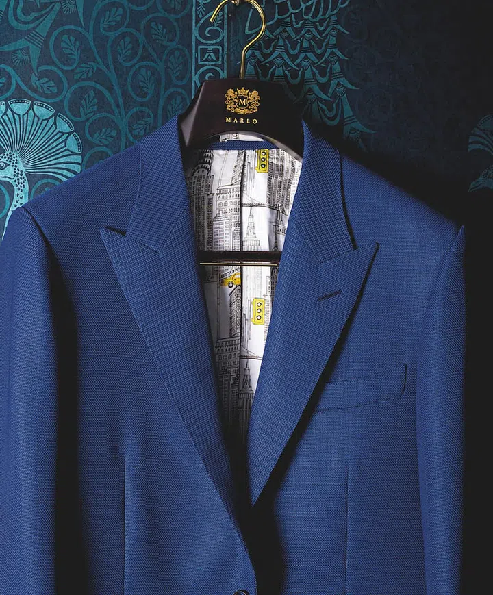 Andrew Menon loves the finer points of a MARLO suit. (Photo: MARLO)