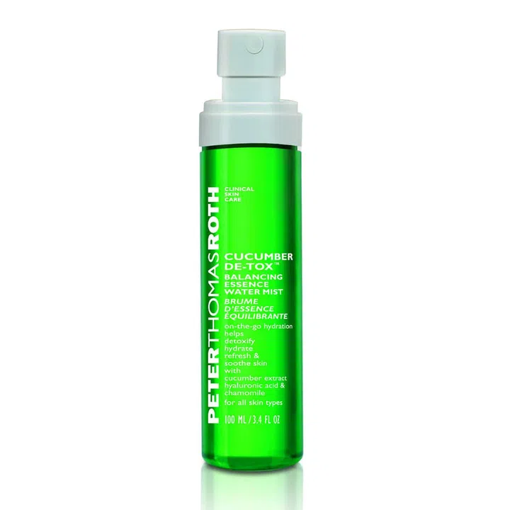 Nothing more refreshing than spritzing this alcohol-free cucumber essence mist before and after a workout. Cucumber contains anti-inflammatory properties and its extract helps to soothe and detoxify skin. This mist also contains hyaluronic acid to keep skin hydrated and is enriched with chamomile to calm irritated skin. It can be used on cleansed skin as a treatment essence and over makeup as on-the-go hydration. You can also use it to create a hydrating facial mask by drenching an accompanying compressed sheet mask with the essence.
Photo: Courtesy