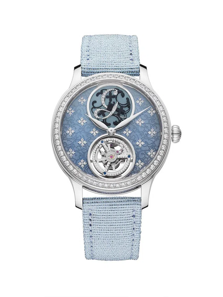 White gold and diamond Tourbillon Signature Mystérieuse Fleur de Sel watch. (Photo: Charles Girardier)