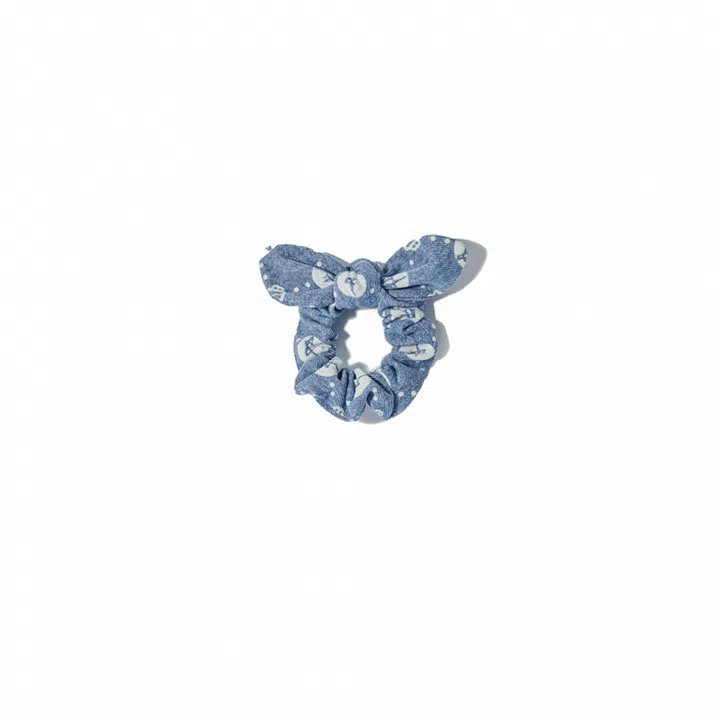 Denim scrunchie, $55, Maje