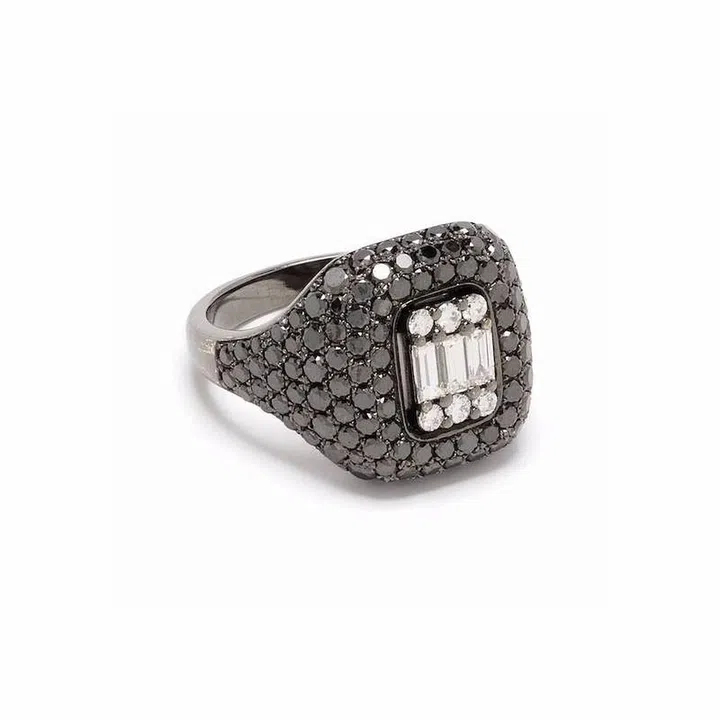14kt White Gold Diamond Ring, $8,005, Monan at Farfetch