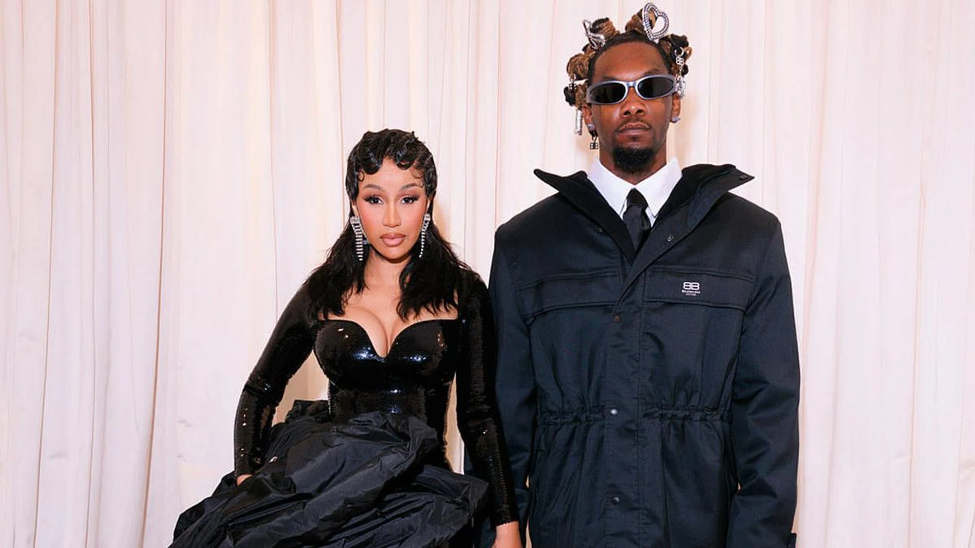 Cardi B Offset Balenciaga Couture Fall 2023