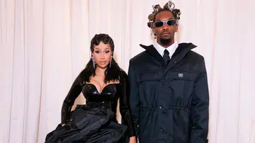 Cardi B Offset Balenciaga Couture Fall 2023