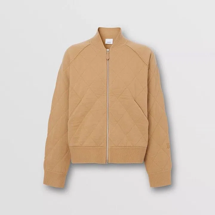 Diamond Quilted Wool Bomber Jacket, $1,950, Burberry