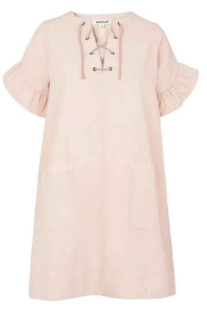 The ultimate easy, thrown-on dress, Whistles delivers once again with this powder pink tunic dress.