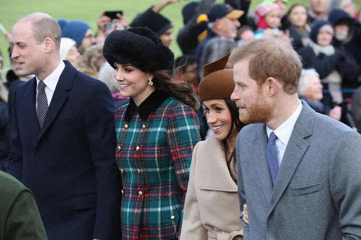The Duke and Duchess of Cambridge with Meghan Markle and Prince Harry. Photo: Getty 