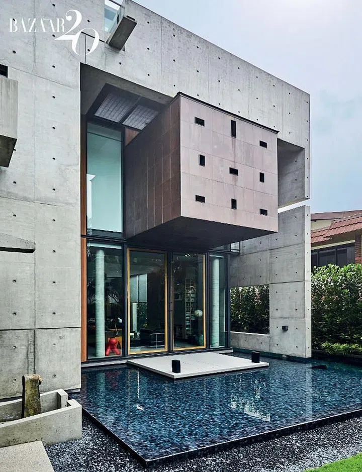 The floating terrace where Chuah practises yoga under the shelter of the cantilevered structure above (which is daughter Lara’s hidden music room, on the second floor)

Photo: Phyllicia Wang