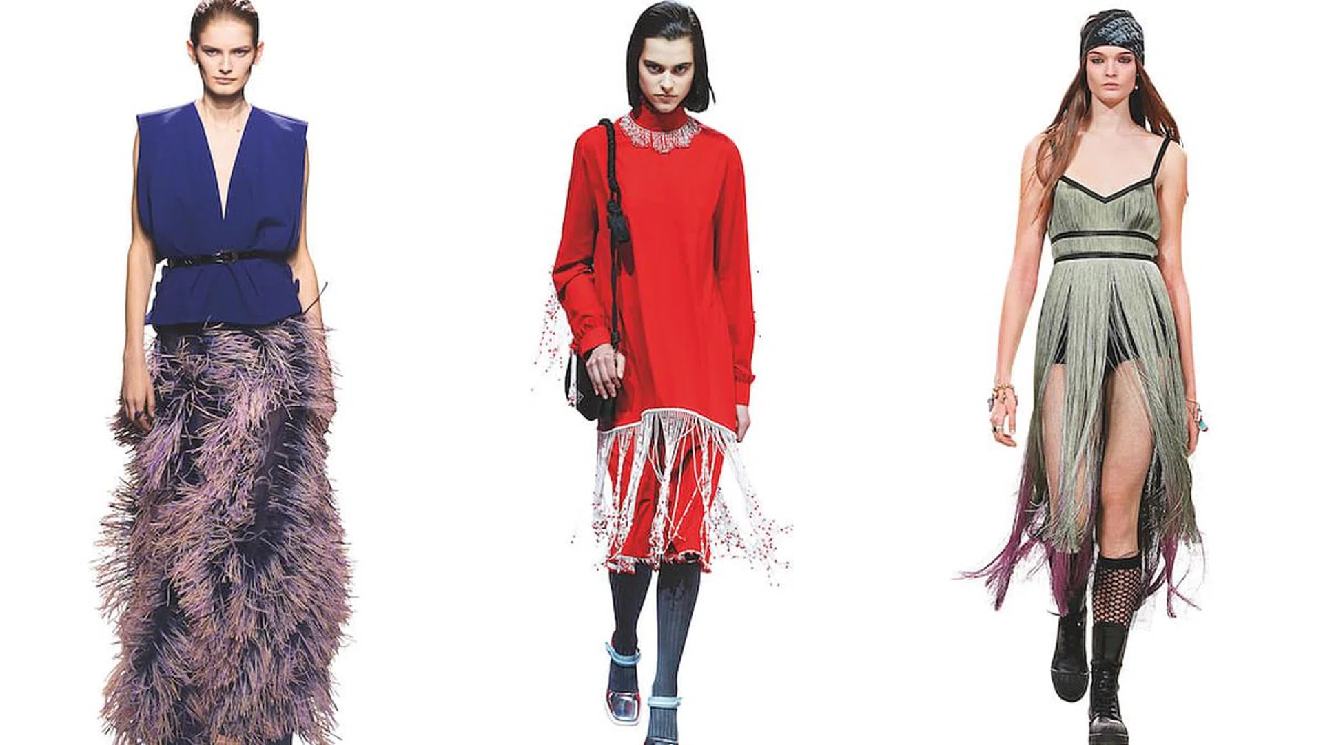 From left: Givenchy, Prada and Dior