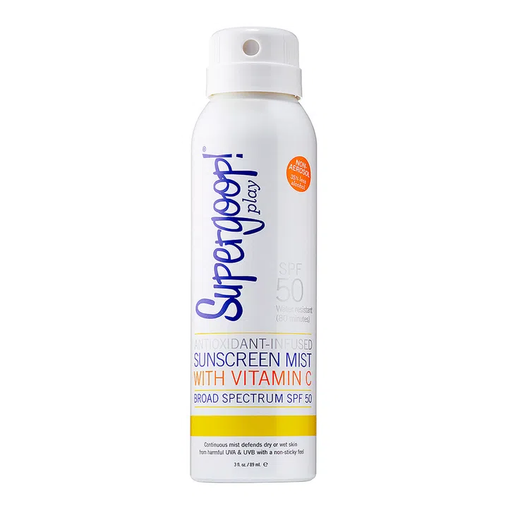 Sprays are the most convenient option of physical sunscreens because you can touch-up and layer over makeup in seconds. Not only does this protect against harmful rays, it boosts skin from within with a dose of brightening hydration—it’s win win.