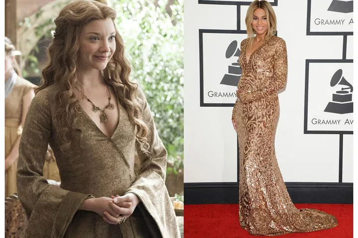 Margaery Tyrell: Attempting to befriend mother-in-law Cersei Lannister.

Ciara: In Pucci at the 2014 Grammys. Photo: HBO/Getty