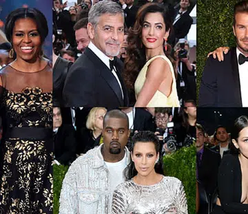 Barack & Michelle Obama, George & Amal Clooney, Kanye West & Kim Kardashian West, David & Victoria Beckham, Bella Hadid and The Weeknd