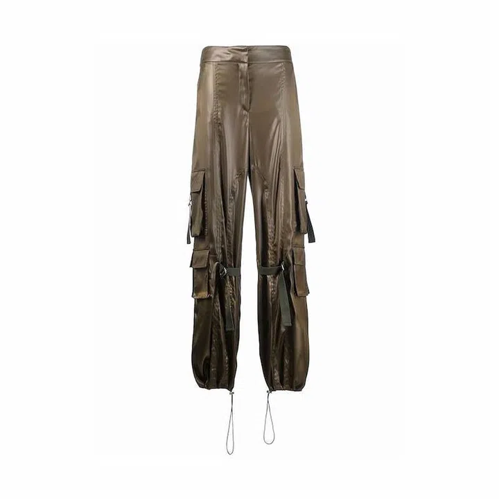 Satin Cargo Pants, $771, Blumarine at Farfetch
