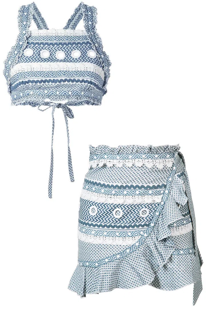 Dodo Bar Or top, $190, and skirt, $280