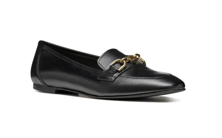 Llizia woman leather loafers in black
