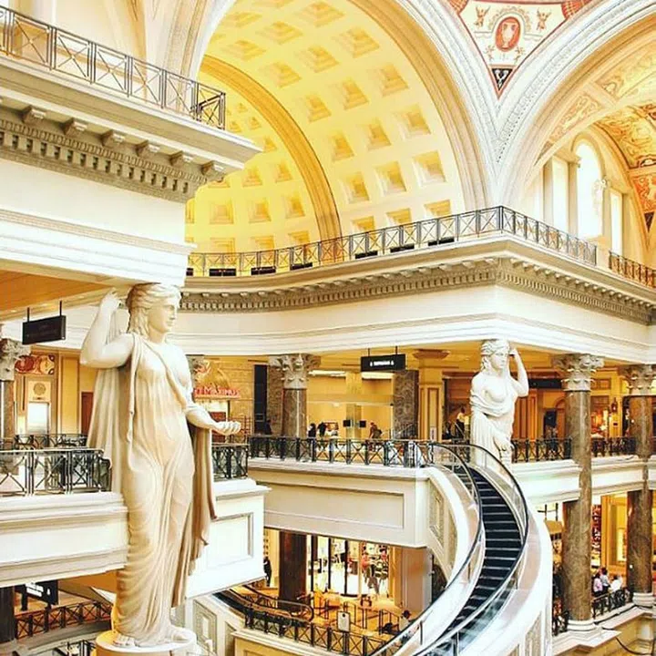 Whether you're at this classic hotel on the Strip for Celine Dion or the faux-Roman architecture, there's plenty here to 'gram.