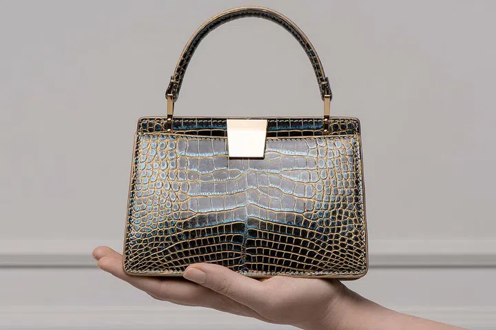 Leo Camerini 3.3 Crocodile Handbag in Sparkling Ocean Blue