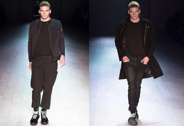 Male supermodel (and rumored ex of Bella Hadid, Hayley Baldwin and Megan Irwin) @iblamejordan returned to home shores–Barrett is a Byron Bay boy, after all. In town to walk for NYC-based Aussie native, Justin Cassin, Barrett ensured show goers site-wide accessorized their show-going looks with a healthy natural blush. Photo: Justin Cassin