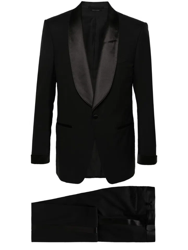 Party dress codes black tie Tom Ford black satin velvet tuxedo