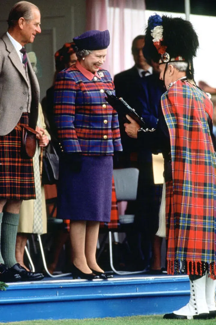 She also isn't afraid to go plaid-to-plaid with her husband at official events.