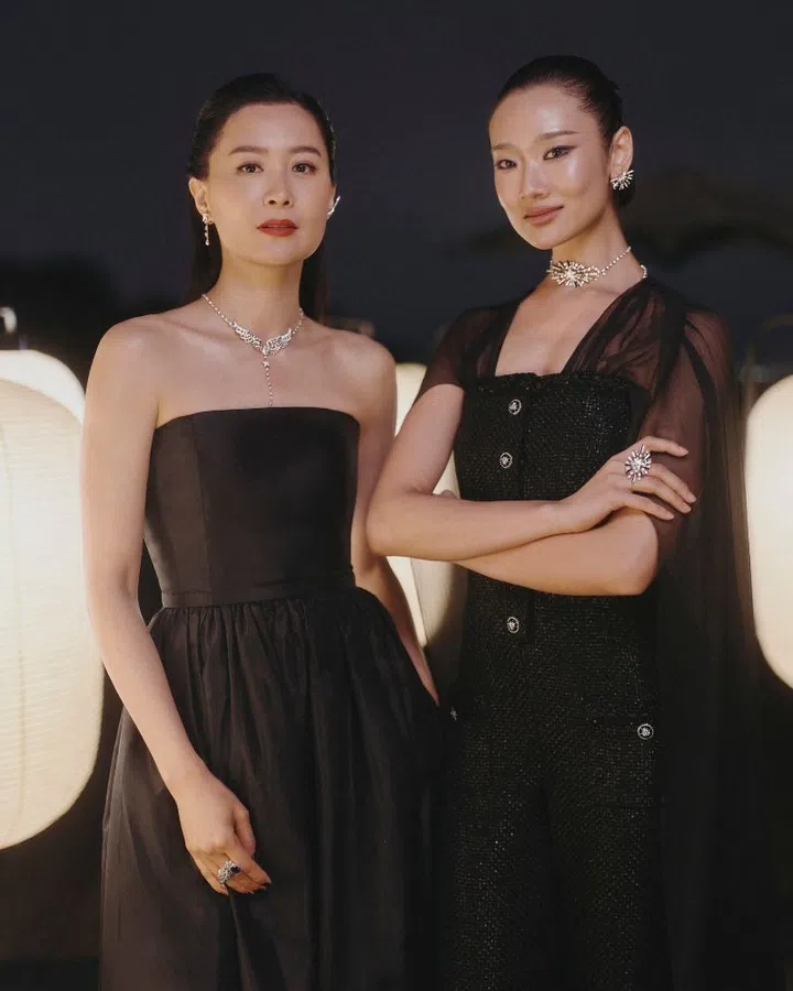 Fala Chen and Aokbab Chutimon at the Chanel Reach for the Stars dinner in Kyoto