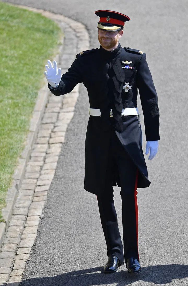 Prince Harry arriving at St George’s Chapel
Photo: Getty 
