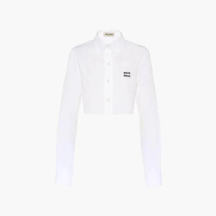 Poplin Shirt, $1,360, Miu Miu