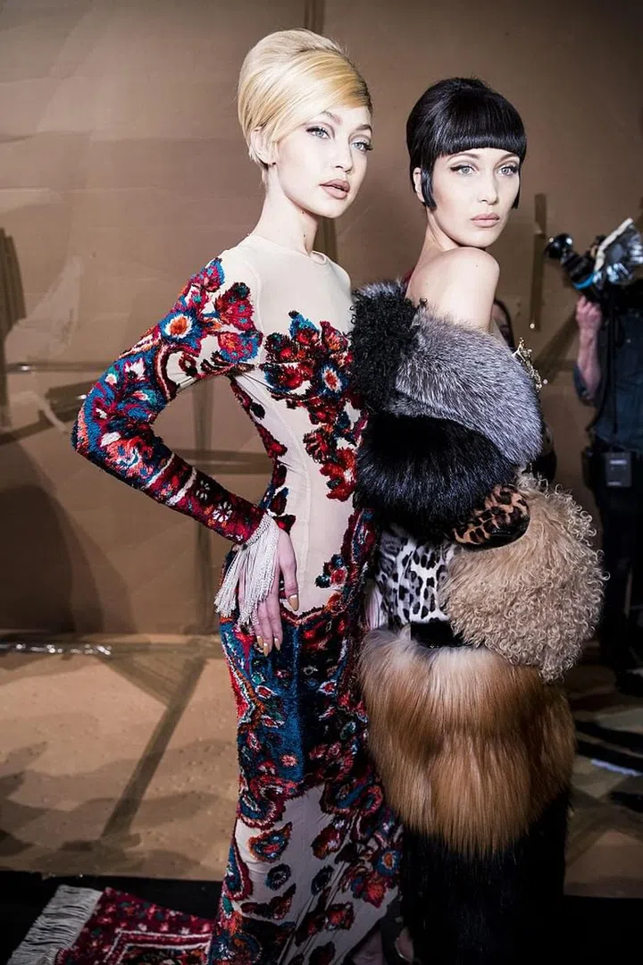 Backstage at the Moschino Fall 2017 fashion show during Milan Fashion Week. Photo: Getty 