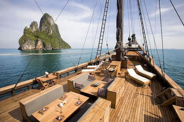 For a land-based option there’s the Misool Eco Resort, which is located on its own island (the country has 13,000) but has room for just 40 visitors, with a staff-to-guest ratio of three-to-one. Stay in a water cottage on stilts over the lagoon, or opt for one of the beachside villas shaded by coconut palms. The accommodations are all in the Balinese style, made of reclaimed tropical wood and with plenty of open air (don’t worry, there is air conditioning). The journey to the archipelago is long (six hours from Jakarta to Sorong, plus a five-hour boat ride), but if Gwyneth can do it, so can you.