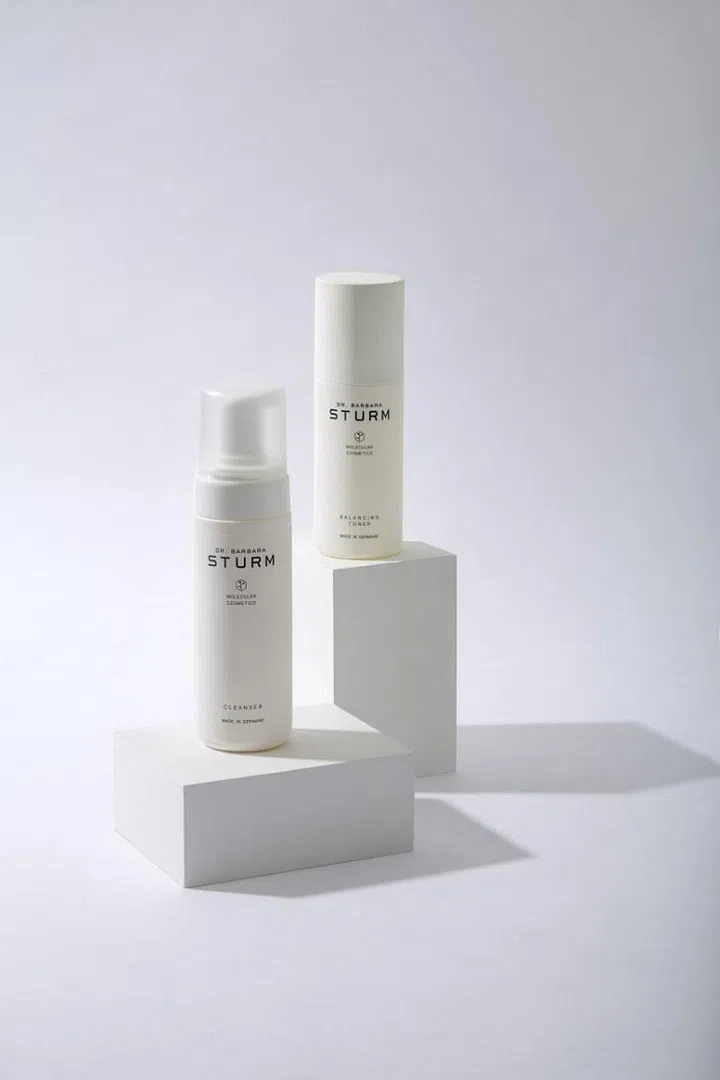 Cleanser, $105; Balancing Toner, $105; Dr Barbara Sturm