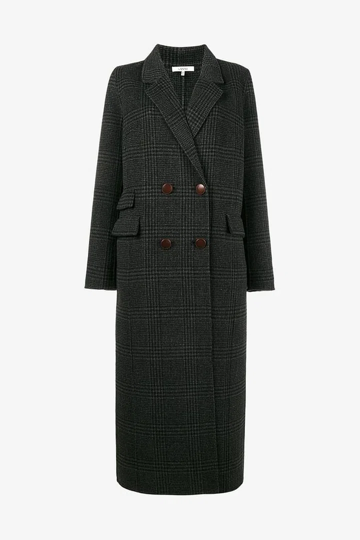 Embrace your inner English eccentric because Isabel Marant, Stella McCartney and Balenciaga all revived heritage checks this season. To avoid looking like an aging member of the royal family, style yours with denim - this works for outerwear as much as it does tweed blouses. Wear wide-leg plaid trousers or a tweed mini skirt with a simple white T-shirt. 
<b>Double-breasted coat, £475, Ganni</b>