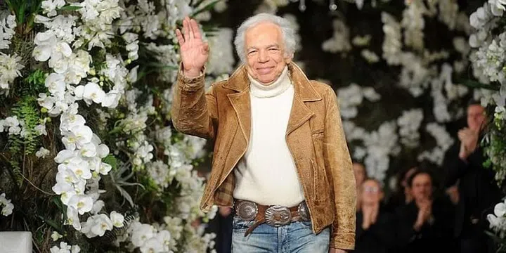 Ralph Lauren takes a bow at his Fall 2017 show. Photo: Getty 