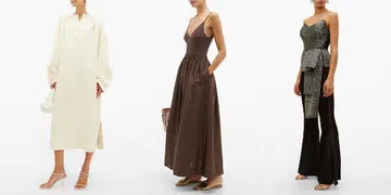 Jil Sander Louise dress, Matteau maxi skirt, Maria Lucia Hohan Macie bustier