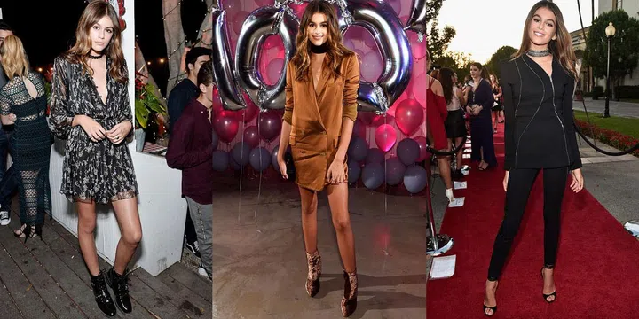 Claim to fame: At only 15-years old this model progeny is following in her supermodel mom, Cindy Crawford's well-heeled footsteps and blasting off with an already impressive career in front of the camera.
Style profile: Body-con suiting, flirty little dresses and of-the-moment chokers make up this teen's enviable wardrobe.