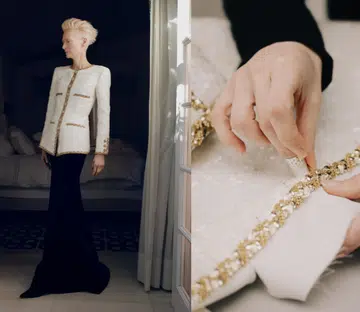Golden Globes 2025 Chanel Tilda Swinton