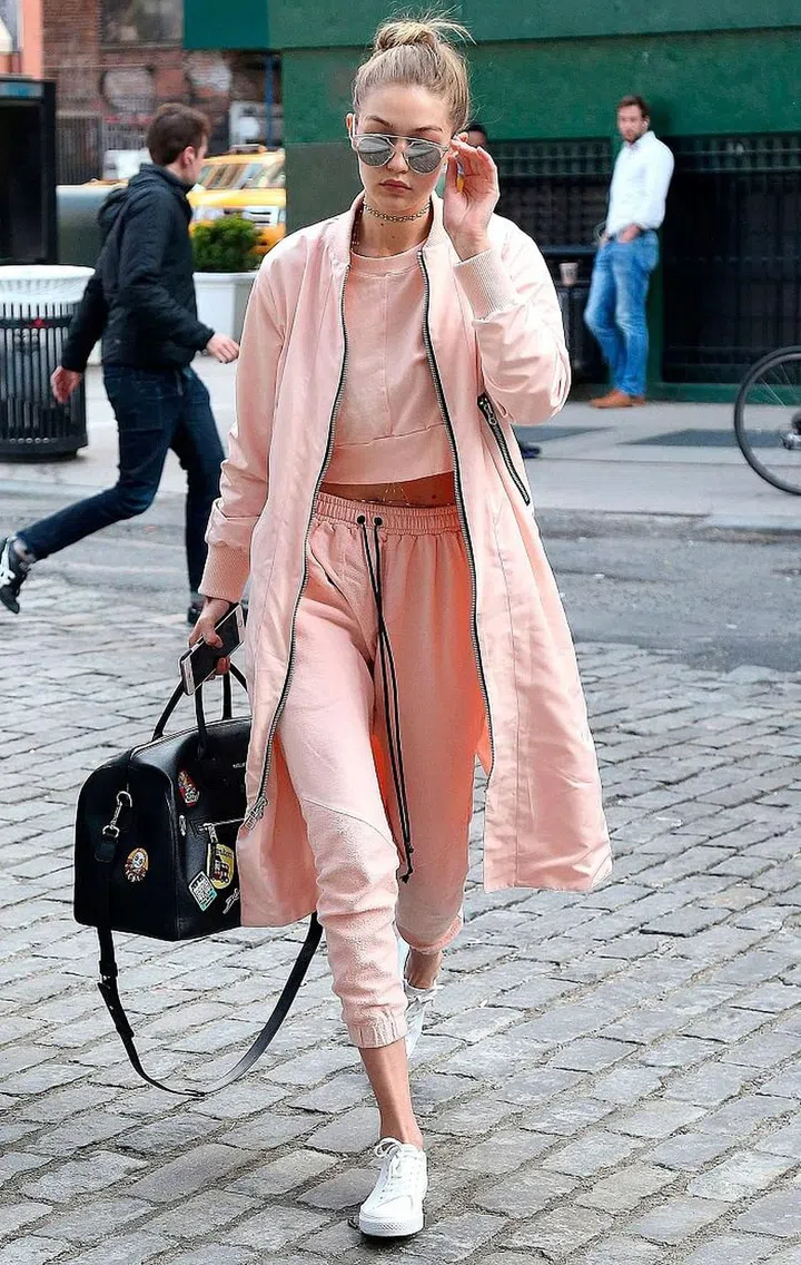 Picking pieces of the same hue will elevate even the most casual ensemble.