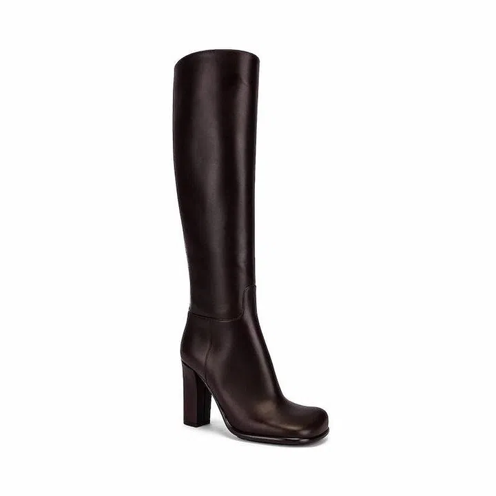 Leather Knee High Boots, $2,386.30, Bottega Veneta at FWRD